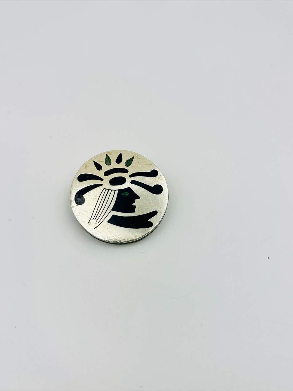 Taxco Silver & Mother-of-Pearl Pin – Mid Century Mexican Jewelry